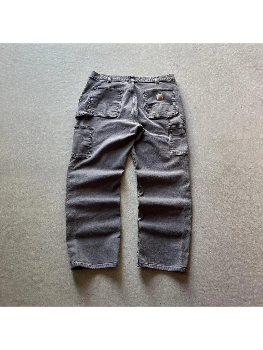 Grey Carhartt Relaxed Fit Double Knee Carpenter Pants